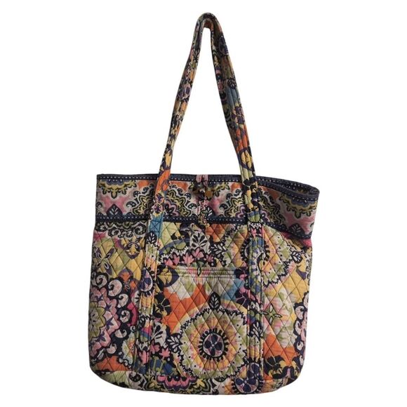 Vera Bradley Large Mandala Cotton Colorful Quilted Tote Bag - Picture 6 of 6